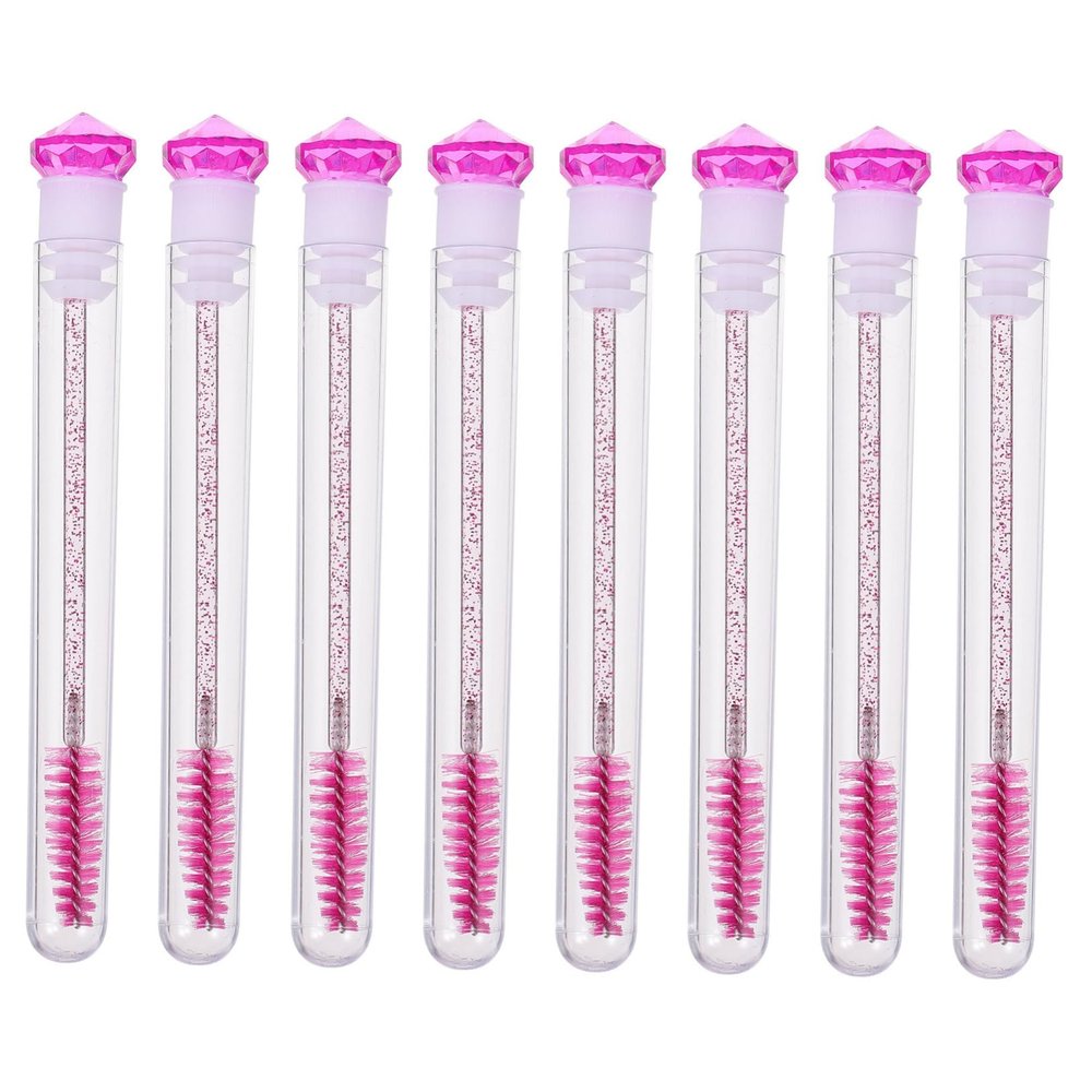 Beatifufu 8pcs Diamond Eyelash Comb Wands Set for Mascara Application Easy to Clean Comfortable Grip for Eyelash Extensions and Makeup Use for Women and Girls