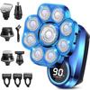 Electric Head Shaver for Bald Men, 6 in 1 Electric Head Razors for Men Shaving, Waterproof Bald Head Beard Shavers for Men with Grooming Kit, LED Display Rechargeable Rotary Shaver for Wet/Dry Shaving view 1
