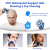 Electric Head Shaver for Bald Men, 6 in 1 Electric Head Razors for Men Shaving, Waterproof Bald Head Beard Shavers for Men with Grooming Kit, LED Display Rechargeable Rotary Shaver for Wet/Dry Shaving view 3