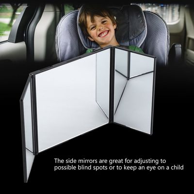 360 Mirror Self Cut,Foldable Makeup Mirror Automobile Car Interior Sun Visor Easy Mounted Decorative Accessory