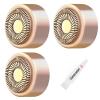 Finishing Touch Flawless Facial Hair Remover, Generation 3 Replacement Heads with 18 Karat Gold-Plated Head, 3 Pack view 1