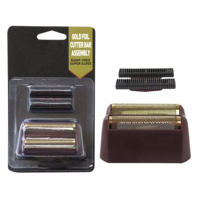 Upgraded Replacement Foil & Cutter Bar Assembly For Wahl 5 Star Shaver - Red Gold