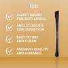 Fab Brows Lux Brow Brush | Ultra Fine Angled Eyebrow Brushes | Larger Dual Brow Brush | Creates Bold or Soft Looks | Beginner-Friendly | Eyebrow Makeup Brushes | Beauty Tools | Vegan, Hypoallergenic view 2