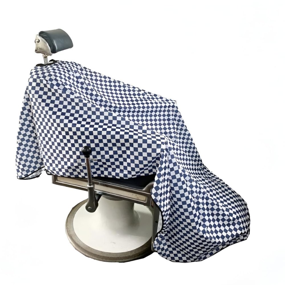 Beauty Salon Barber Shop Clothes Hairdressing Dresses for Men and WomenSet of 3(Checkered)