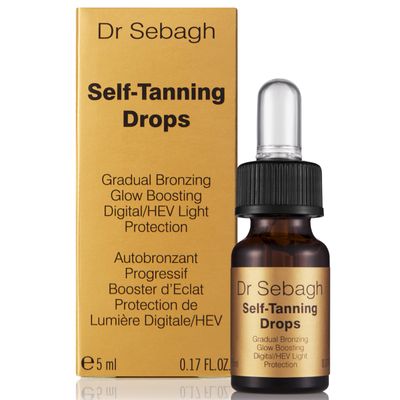Dr Sebagh Self-Tanning Drops (0.17 fl oz) - Customizable Self Tanner Drops for Face - Streak-Free, Scent-Free Face Tan Drops - Natural Golden Glow Sunless Tanning Drops for Radiant Skin