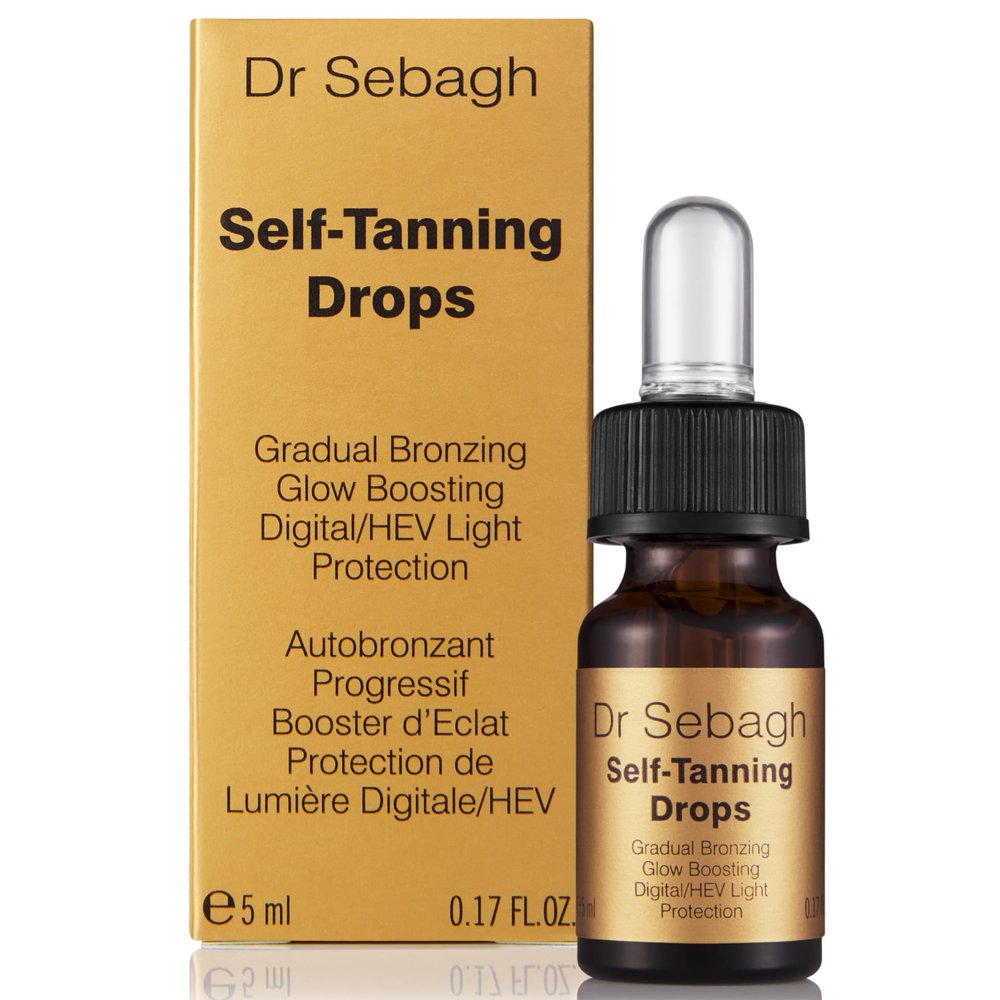 Dr Sebagh Self-Tanning Drops (0.17 fl oz) - Customizable Self Tanner Drops for Face - Streak-Free, Scent-Free Face Tan Drops - Natural Golden Glow Sunless Tanning Drops for Radiant Skin