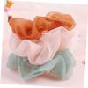 Ipetboom 6pcs Elegant Ties Elastic Bands Organza Hair Scrunchies for Ponytail Holder view 3