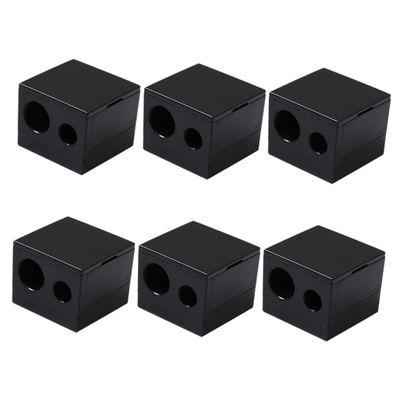 Ipetboom 6pcs Dual Hole Eyebrow and Eyeliner Pencil Sharpeners Lightweight Eco-Friendly Makeup Tools for Precision Application Travel and Daily Use