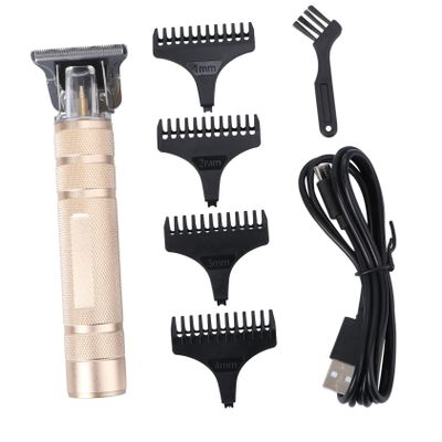 Ipetboom Mute Clipper for Home Barbershop Professional Hair Cutting Tool Golden Easy to Use Trimming Smooth No Battery Oil Included