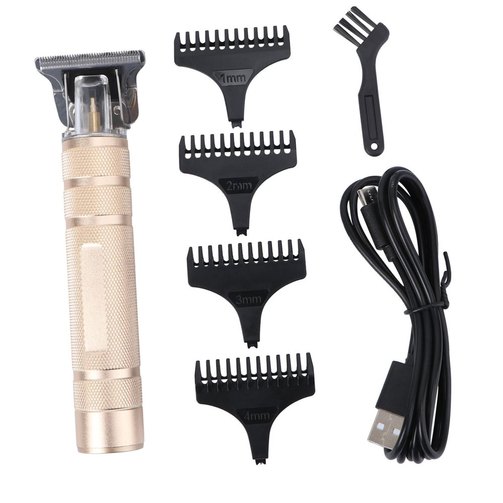 Ipetboom Mute Clipper for Home Barbershop Professional Hair Cutting Tool Golden Easy to Use Trimming Smooth No Battery Oil Included