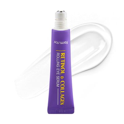 Farmstay Retinol Roll-on Eye Serum with 2% Niacinamide & Collagen  Hydrating Korean Eye Roller for Dark Circles, Puffy Eyes & Wrinkles  0.84 fl. oz.