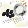 Ipetboom 50pcs Invisible Micro Nylon Hair Nets -shaped Hairpins Elastic Mesh Bun Cover for Dancers Nurses and Professionals Black Loose Packing view 4