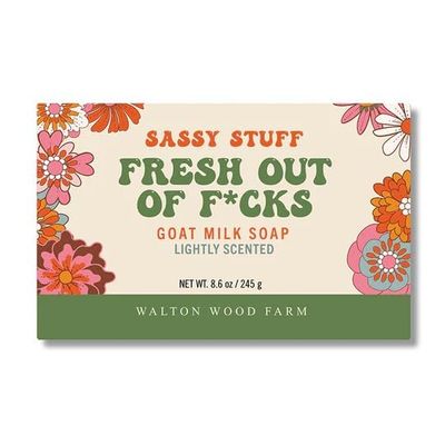 Walton Wood Farm, Sassy Stuff 8.6 oz Soap Bar: (Fresh Out of Fucks)