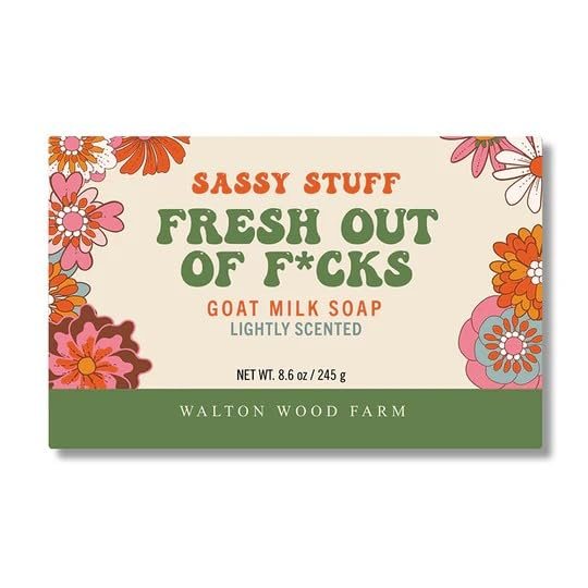 Walton Wood Farm, Sassy Stuff 8.6 oz Soap Bar: (Fresh Out of Fucks)