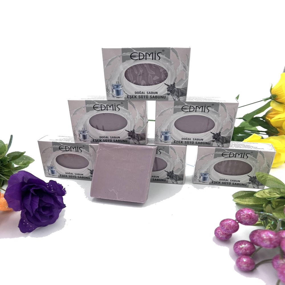 EDMIS (4 PIECES) Luxurious Made With Donkey Milk Organic Natural Soap Organic Bar Soap Set Naturals Organic Soap Bar Soap Handmade Organic Handmade Soap Chemical Free Bar Soap Natural Organic Soap