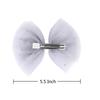 2 PCS Pearl Hair Bows Hair Clips for Toddler Girls - Elegant Ivory Lace Veil Hair Accessories for Birthday, Wedding, Halloween, Thanksgiving, and Christmas Occasions(Grey) view 3
