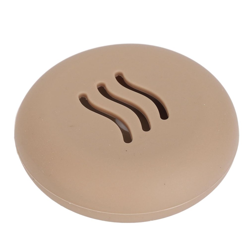 Silicone Powder Puff Holder Breathable Dust Prevention Portable Makeup Sponge Storage Case Brown for Travel Make Up Blender Case