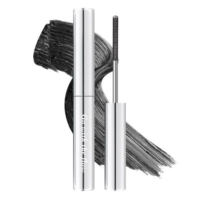 FREEORR Black Washable Metal Mascara Wand, Curling Iron Wand 3D Eyelash Non-Clumping, Smudge-Proof Natural Length Extra Slim Long Lasting, Iron Brush Mascara