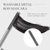 FREEORR Black Washable Metal Mascara Wand, Curling Iron Wand 3D Eyelash Non-Clumping, Smudge-Proof Natural Length Extra Slim Long Lasting, Iron Brush Mascara view 2