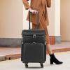 Lemoeyes Rolling Makeup Train Case, Professional Soft Sided Makeup Case with Detachable Pouch and Wheels, Trolley Cosmetology Cosmetic Makeup Case for Hairdressing Makeup Tools view 4