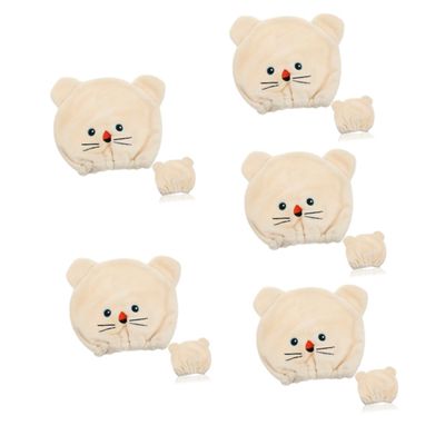 Angoily 5pcs Quick-Drying Water-Absorption Hair Towel Comfortable Head Towel for Women Cartoon Hair Wrap Bath for Shower