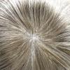 Lace Front Mens Toupee French Lace with Poly Human Hair System For Men Natural Hairline Mens Hair Replacement System Bleached Knots8"X10"#650 Light Brown with 50% gray-100% density view 4