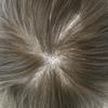 Lace Front Mens Toupee French Lace with Poly Human Hair System For Men Natural Hairline Mens Hair Replacement System Bleached Knots8"X10"#660 Light Brown with 60% gray-90% density view 4