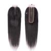 2 * 6 Lace Closure Human Hair Frontal Straight Human Hair for Hair Toppers for Woman Hand Tied One Piece Hair Loss (14inch,Natural black) view 1