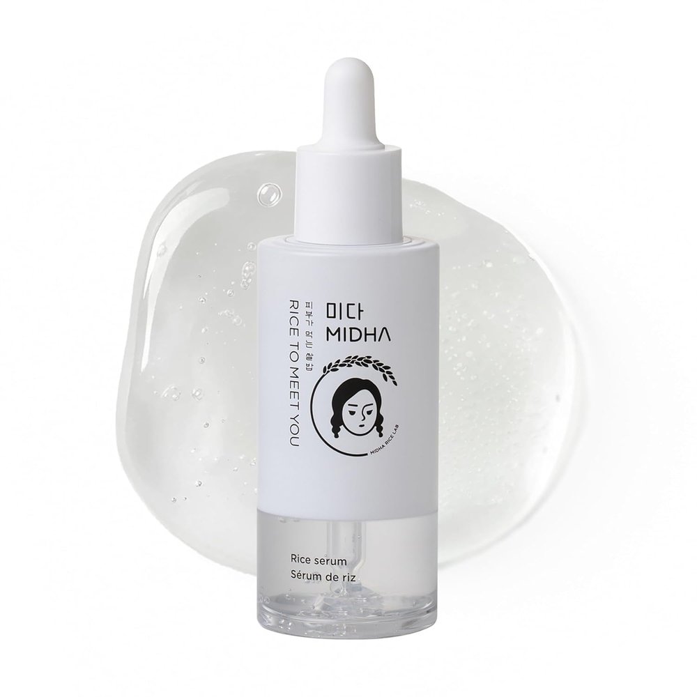 MIDHA Rice Serum, 1.69fl.oz/50ml, Deep hydration, Skin barrier support, Lightweight, Moisture, Radiant, Long-lasting Moisture care, balanced skin appearance, Nourishing