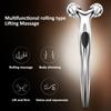 3D Roller V Face Massager Eye and Face Roller Massager Beauty Instrument Facial Roller Massager Lifting and Slimming, Reduce Puffiness, Skin Tightening, Anti-Aging - Silver view 3