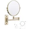 AWERAF Bathroom Mirrors Wall Mounted Double-Sided 3X Magnification Cosmetic Mirror 8-Inch Vanity Mirror 360 Free Rotation Extendable Makeup Mirror for Beauty Makeup/Bathroom Shaving view 2