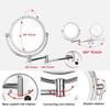 AWERAF Vanity Mirror Makeup Mirror Vanity Mirror Led Illuminated Double-Sided Wall Mounted Bathroom 3X Magnification 360 Swivel Extendable Cosmetic Mirror view 4