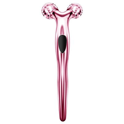 3D Roller V Face Massager Eye and Face Roller Massager Beauty Instrument Facial Roller Massager Lifting and Slimming, Reduce Puffiness, Skin Tightening, Anti-Aging - Pink