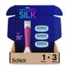Schick Hydro Silk Trimstyle Bikini Razors with Trimmer |5 Blade for Women, Hair Removal | 1 Handle & 3 Razor Blade Refills & Moisturizing Razor Blade Refills for Women with Shower Hanger, 4 Count view 2