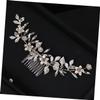Beatifufu Luxurious Floral Wedding Hair Comb Rhinestone Accents Elegant Bridal Headpiece for Special Occasions for Brides Parties and Photography view 3