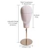 CHADWICK Wig Head Stand Mannequin Head Wig Stand Hat Display Stands - 21 Inch Manikin Head Block Set for Hats, Wigs Display - Canvas Fabric Head Hat Rack with Metal Base - Adjustable Height, Beige view 3