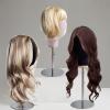 CHADWICK Wig Head Stand Mannequin Head Wig Stand Hat Display Stands - 21 Inch Manikin Head Block Set for Hats, Wigs Display - Canvas Fabric Head Hat Rack with Metal Base - Adjustable Height, Beige view 4