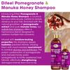 Difeel Pomegranate & Manuka Honey Sulfate-Free Shampoo 12 oz. - Strengthens & Moisturizes Damaged Hair view 3