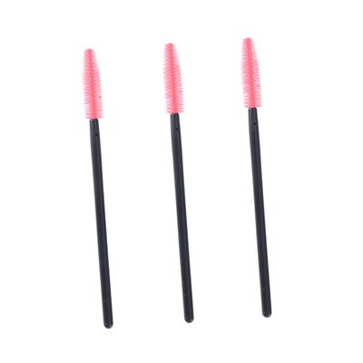 Ipetboom 100pcs Silicone Makeup Brush Lash Curler Disposable Mascara Wands Eyelash Eyebrow Comb Easy Charm Eye Makeup for Artists Enthusiasts Rosy