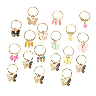 Ipetboom 18pcs Butterfly Hair Charms Dreadlock Braid Accessories Hair Jewelry for Women