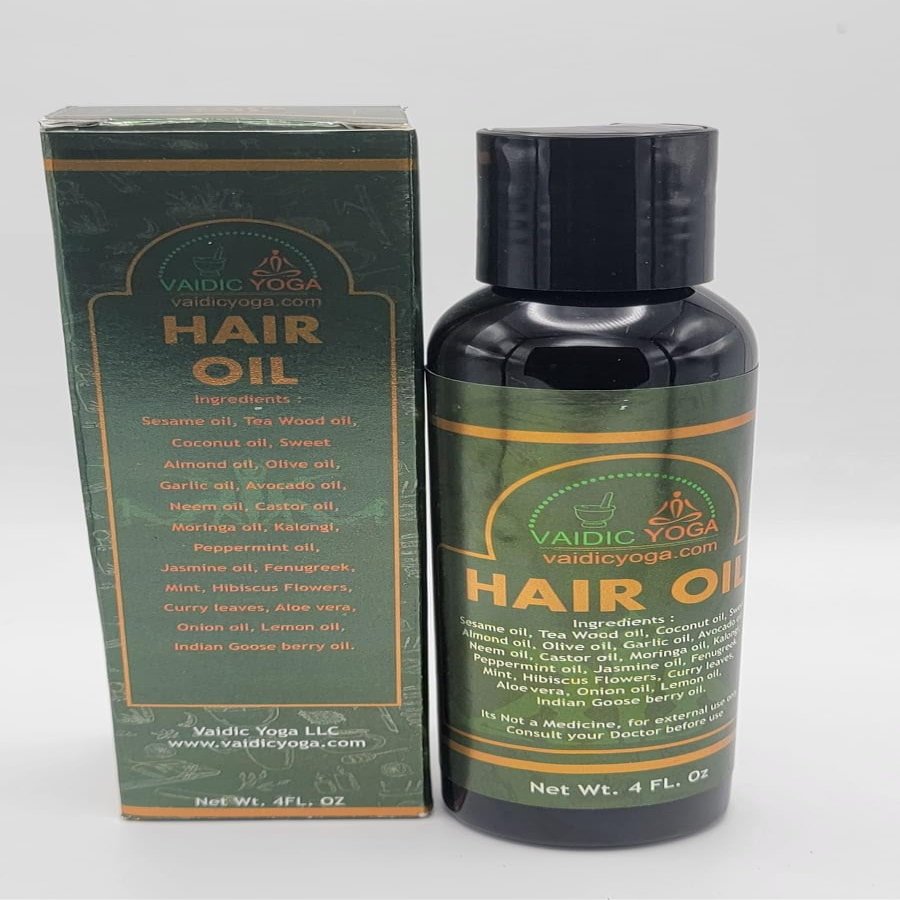 Vaidic Yoga Hair Oil, 4 Fl Oz (Pack of 1), Red