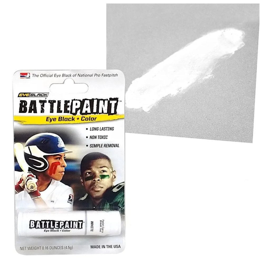 Generic EyeBlack BattlePaint Non-Toxic Face/Body Sports Paint 1 Tube (0.16 oz)  White