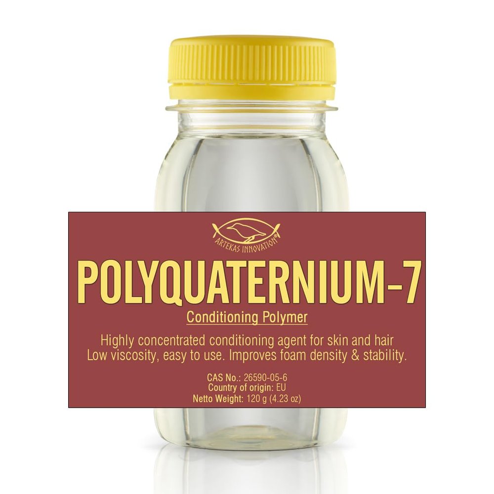 Artekas Innovation POLYQUATERNIUM-7 - Conditioning Polymer, Low Viscosity Liquid - (40%) - for Homemade All Skin & Hair Care Applications - 4.23oz