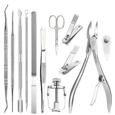 WEITOLNB Nail Clipper Kit 12 Pcs/Set Ingrown Toenail Removal Correction Clippers Professional Pedicure Tools Nail Care for Foot Care Home Use