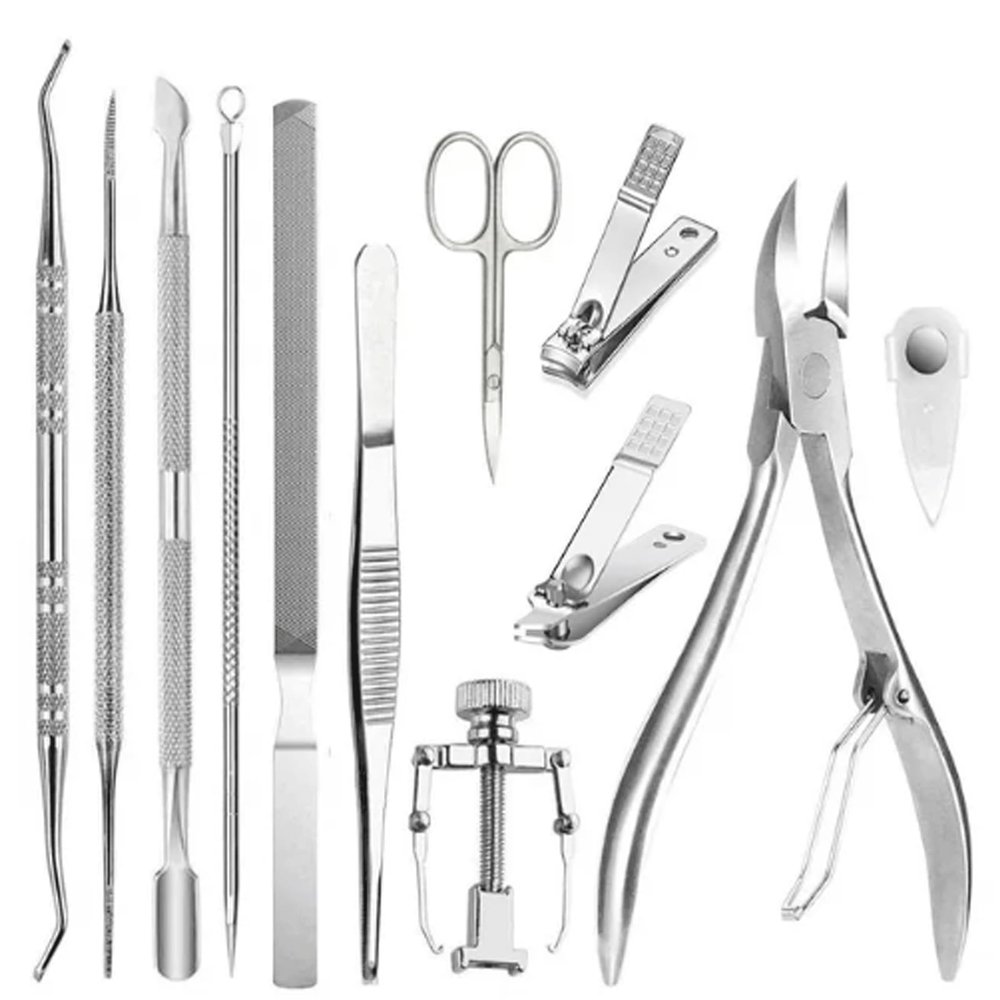 WEITOLNB Nail Clipper Kit 12 Pcs/Set Ingrown Toenail Removal Correction Clippers Professional Pedicure Tools Nail Care for Foot Care Home Use