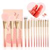 DUcare Makeup Brushes Set 14Pcs Love Struck Makeup Brush Set Premium Synthetic Kabuki Foundation Blending Face Powder Blush Concealers Eye Shadows Brushes view 1