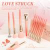 DUcare Makeup Brushes Set 14Pcs Love Struck Makeup Brush Set Premium Synthetic Kabuki Foundation Blending Face Powder Blush Concealers Eye Shadows Brushes view 2