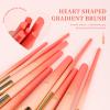 DUcare Makeup Brushes Set 14Pcs Love Struck Makeup Brush Set Premium Synthetic Kabuki Foundation Blending Face Powder Blush Concealers Eye Shadows Brushes view 3