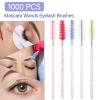 1000 Disposable Mascara Wands Eyelash Brushes Spoolies for Eyebrow Eye Lash Extension Crystal Multicolor view 3