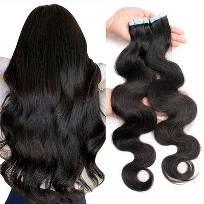 10A Brazilian Human Hair Tape in Extensions 8 Inch Body Wave Tape ins Real Human Hair Extensions for Women Skin Weft Double Sided Tape in Hair Extensions 40PCS 100g